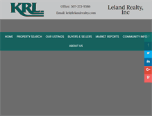 Tablet Screenshot of lelandrealty.com